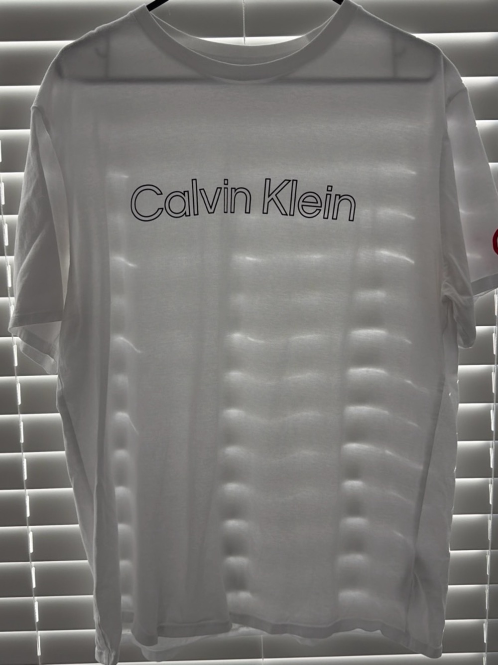 Calvin Klein White Short-Sleeve Logo Tee